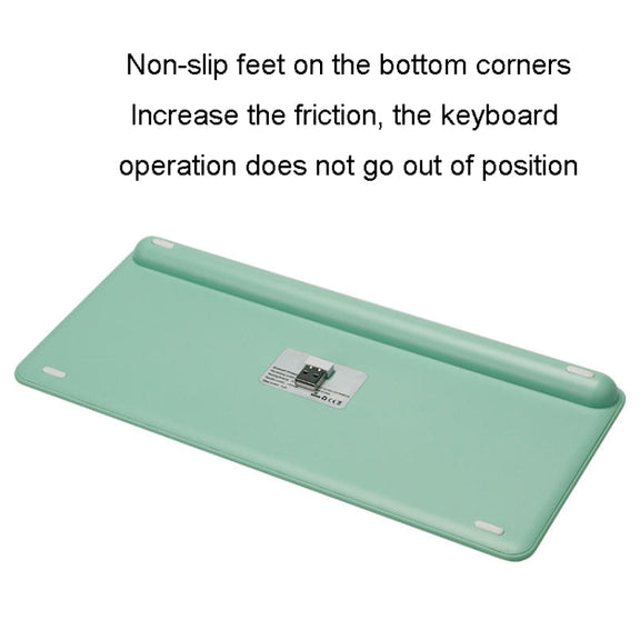 B087 2.4G Portable 78 Keys Dual Mode Wireless Bluetooth Keyboard And Mouse, Style: Keyboard Mouse Set White