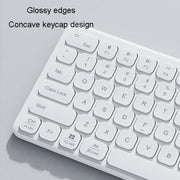 B087 2.4G Portable 78 Keys Dual Mode Wireless Bluetooth Keyboard And Mouse, Style: Keyboard Mouse Set White