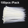 100pcs /Pack 8x400mm National Standard 7.6mm Wide Self-Locking Nylon Cable Ties Plastic Bundle Cable Ties(White) - Cable Organizer by PMC TechLife | Online Shopping South Africa | PMC TechLife | Buy Now Pay Later Mobicred