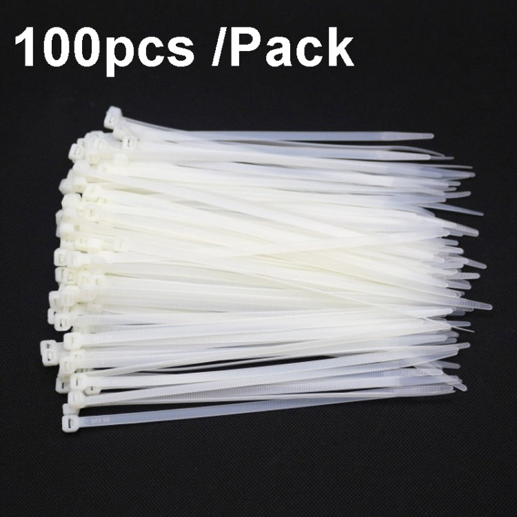 100pcs /Pack 8x500mm National Standard 7.6mm Wide Self-Locking Nylon Cable Ties Plastic Bundle Cable Ties(White)