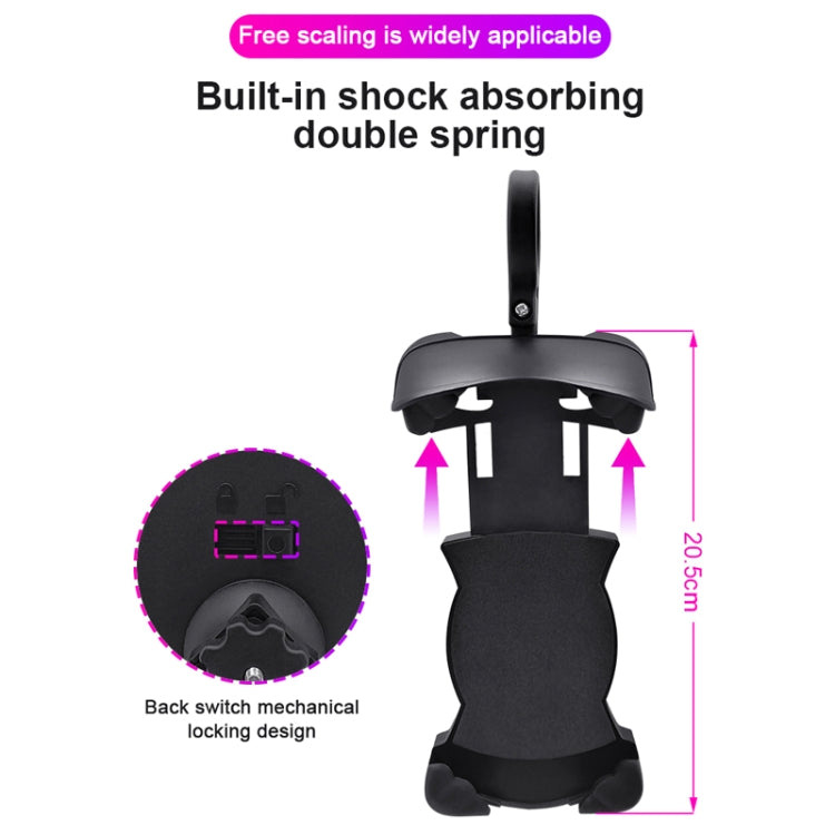 Motorcycle Sunshade Rainproof Mobile Phone Holder, Shape: Charging Mirror Holder 18W (QC3.0)