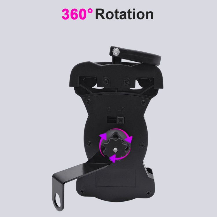 Motorcycle Sunshade Rainproof Mobile Phone Holder, Shape: Charging Mirror Holder 18W (QC3.0)