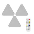 3pcs /Set Triangle Splicing Intelligent Sound Control Quantum Light Atmosphere Lighting With Remote Control, US Plug(Bluetooth Model) - free shipping - PMC TechLife - Order now!