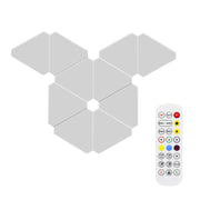 10pcs /Set Triangle Splicing Intelligent Sound Control Quantum Light Atmosphere Lighting With Remote Control, US Plug(WiFi Model)