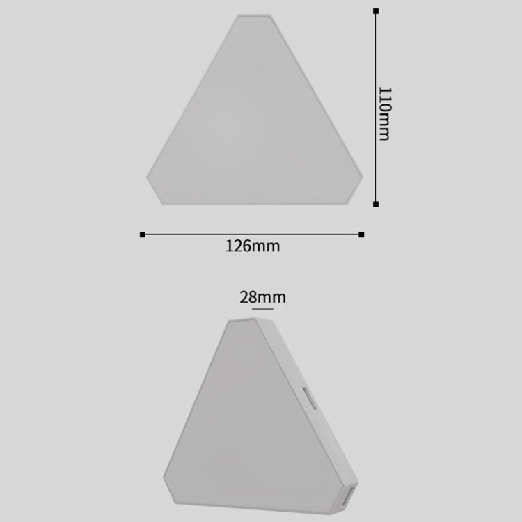 10pcs /Set Triangle Splicing Intelligent Sound Control Quantum Light Atmosphere Lighting With Remote Control, US Plug(Bluetooth Model)