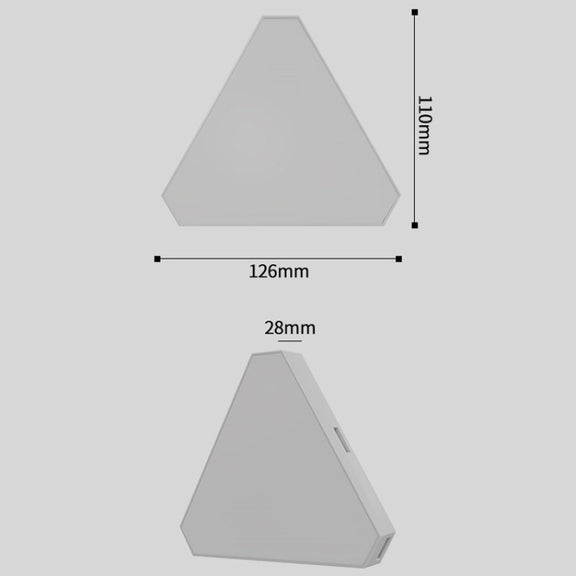 10pcs /Set Triangle Splicing Intelligent Sound Control Quantum Light Atmosphere Lighting With Remote Control, US Plug(Bluetooth Model)