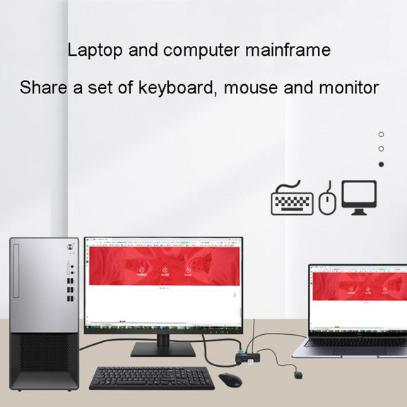 FJGEAR FJ-TYH201 Type-C / HDMI KVM Switch With Desktop Controller