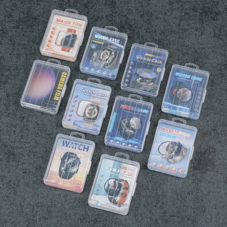 100pcs /Pack Luggage Shape Packaging Box PVC Transparent Package Box For Watch Case Lens Film, Spec: 16