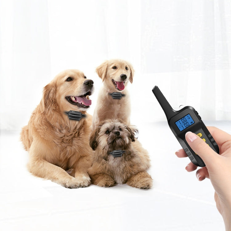 Dog Training Device Automatic Bark Stopper Dog Training Electronic Collar, Style: For-Three-Dog(Yellow)