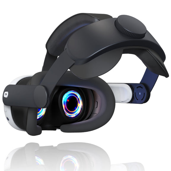 For Meta Quest 3 VR Adjustable Elite Headset Head Strap(Black)