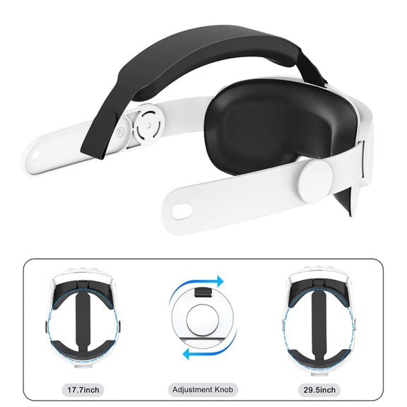 For Meta Quest 3 VR Adjustable Elite Headset Head Strap(Black)