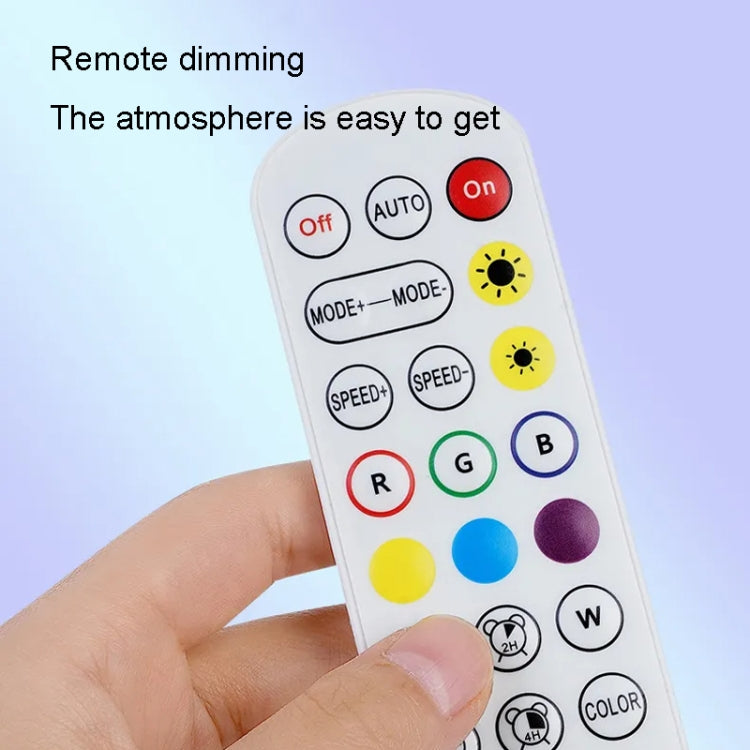 9pcs /Set LED WIFI Graffiti Bluetooth Smart Splicing Quantum Light DIY Atmosphere Lighting With Remote Control, US Plug(White)