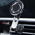 720 Degree Rotating Air Outlet Car Phone Holder Universal Magnetic Navigation Bracket(Silver) - Car Holders by PMC TechLife | Online Shopping South Africa | PMC TechLife | Buy Now Pay Later Mobicred