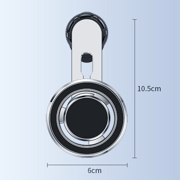 720 Degree Rotating Air Outlet Car Phone Holder Universal Magnetic Navigation Bracket(Silver)