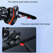 720 Degree Rotating Air Outlet Car Phone Holder Universal Magnetic Navigation Bracket(Silver)