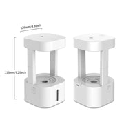 580ml Anti-gravity Humidifier Water Droplet Backflow Atomizer Aromatherapy Machine(White Light)