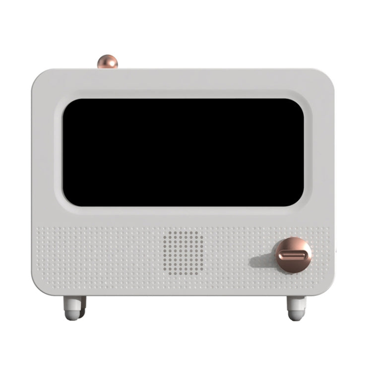 USB White Noise Simulation Flame Fire Furnace Aromatherapy Machine Indoor Large Spray Measurement Humidifier(White)