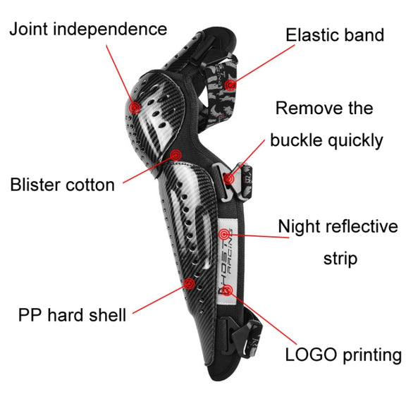 GHOST RACING Motorcycle Protective Gear Off-road Racing Knee Pads Elbow Pads(For Winter)