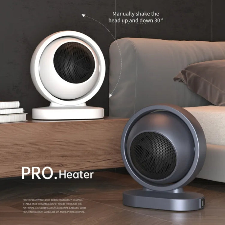 380W Earth Little Sun Heater Home Energy Saving Electric Stove Desktop Mini Heater  EU Plug(Gray)