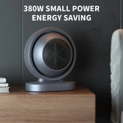 380W Earth Little Sun Heater Home Energy Saving Electric Stove Desktop Mini Heater  EU Plug(Gray)