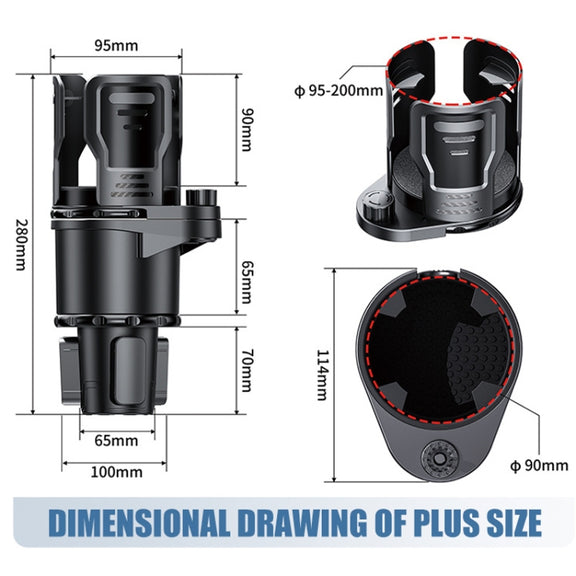 Multifunctional Car Water Cup Holder Drink Holder with Switch Lock, Size: Large