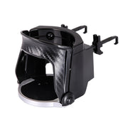 Car Water Cup Holder Multi-function Air Outlet Mobile Phone Holder Ashtray(Carbon Fiber Silver Edge)