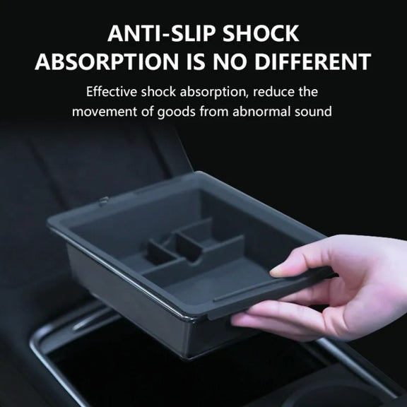 For Tesla Model 3 / Y Center Armrest Storage Box Car Modification Accessories Central Storage Box(Blue)