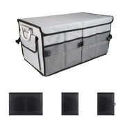 Car Trunk Storage Box Oxford Cloth Folding Organizer With Reflective Strips, Color: Large Gray