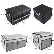 Car Trunk Storage Box Oxford Cloth Folding Organizer With Reflective Strips, Color: Small Gray