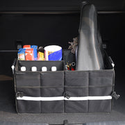 Car Trunk Storage Box Oxford Cloth Folding Organizer With Reflective Strips, Color: Small Gray