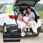 Car Trunk Storage Box Oxford Cloth Folding Organizer With Reflective Strips, Color: Small Gray