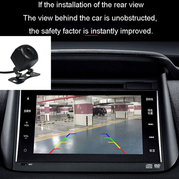 Universal Reversing Camera HD Wide Angle 12V Water-resistant Starlight Night Vision Car Camera(Black)