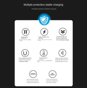 15W 3-in-1 Foldable Portable Multifunctional Stand Wireless Charger(Black)