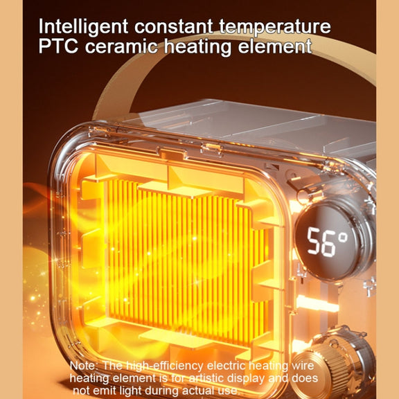 1200W Electric Heater Winter Hand Warmer with Screen Display,EU Plug(Mint Green)