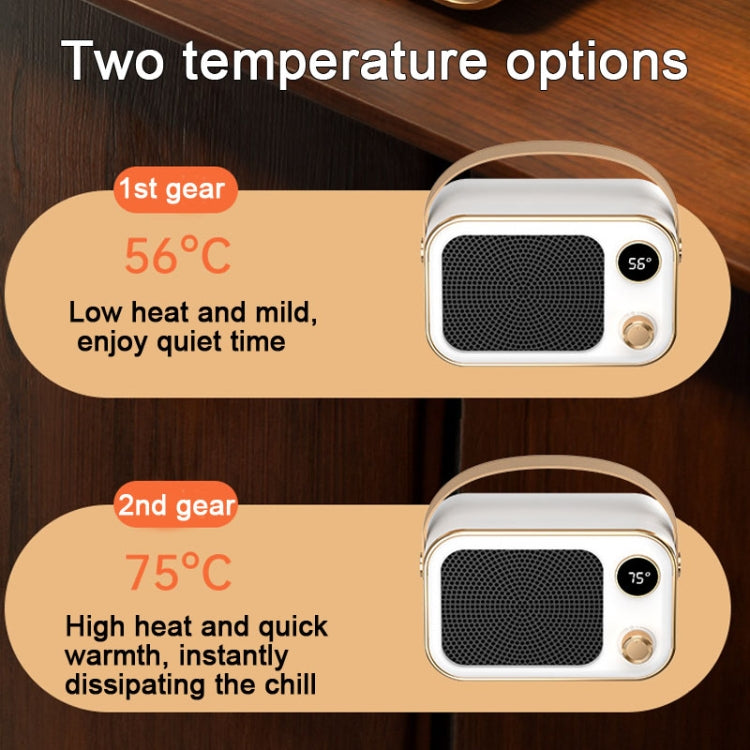 1200W Electric Heater Winter Hand Warmer with Screen Display,EU Plug(Mint Green)