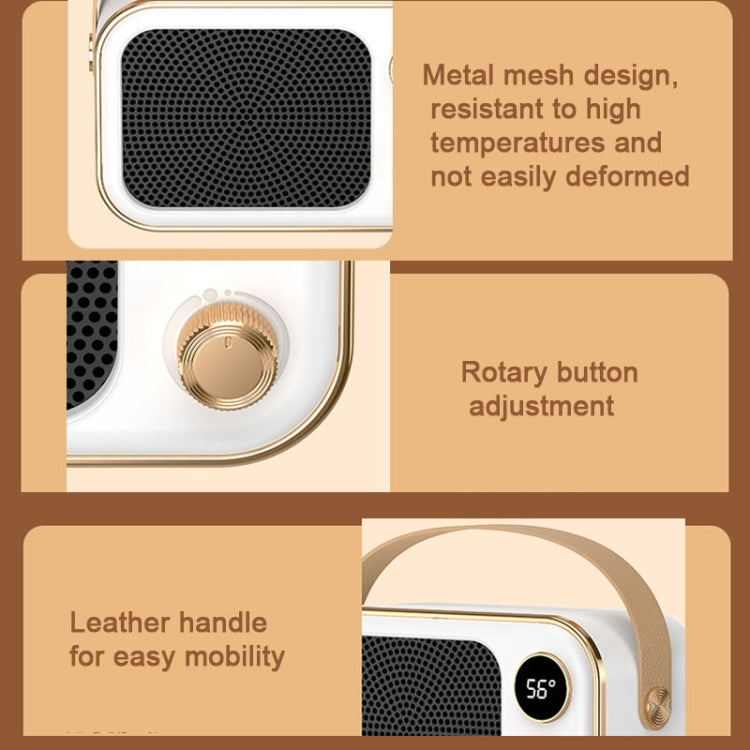 1200W Electric Heater Winter Hand Warmer with Screen Display,EU Plug(Mint Green)