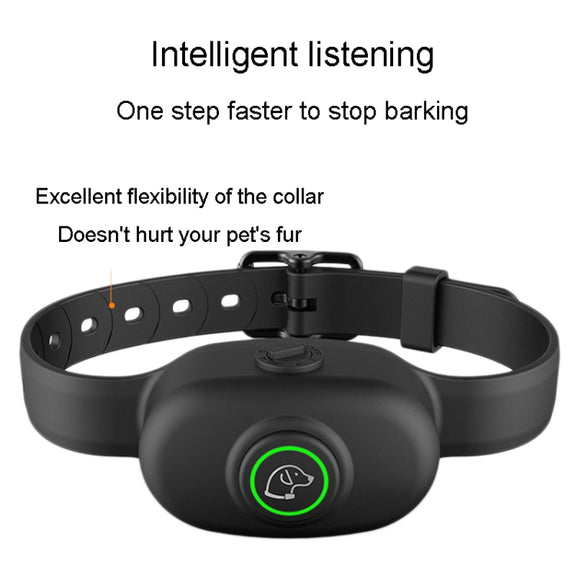 Auto Stop Barker Pet Shock Collar Dog Trainer(Black)