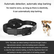 Auto Stop Barker Pet Shock Collar Dog Trainer(Black)