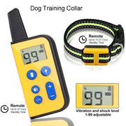 800m Remote Control Dog Trainer Stop Barker Electrical Shock Vibration Pet Collar(Khaki)