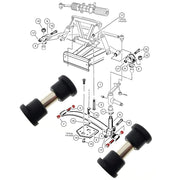 Golf Cart Front And Rear Steel Plate Rubber Sleeve Iron Sleeve Kit Leaf Spring Bushings, Specification: Iron Sleeve