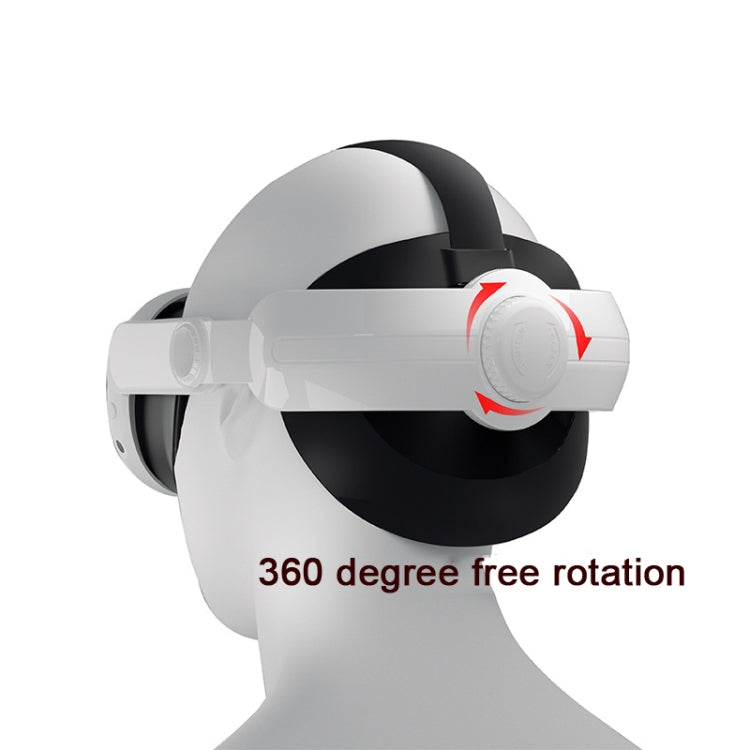 For Meta Quest 3 VR  iplay Head Strap Reduce Pressure Adjustable Headband(White)