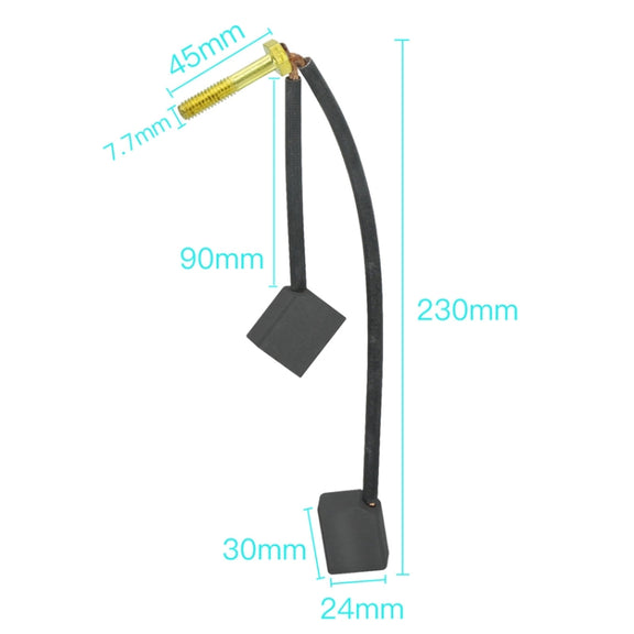 2pcs /Set For Club Car / EZGO Golf Cart 3.3 Motor Carbon Brushes, Specification: Carbon Brush