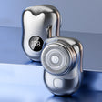 Three-Ring Knife Mesh Electric Men Shaver Travel Portable Mini Shaver, Color: Digital Display Silver - Electric Shavers by PMC TechLife | Online Shopping South Africa | PMC TechLife | Buy Now Pay Later Mobicred