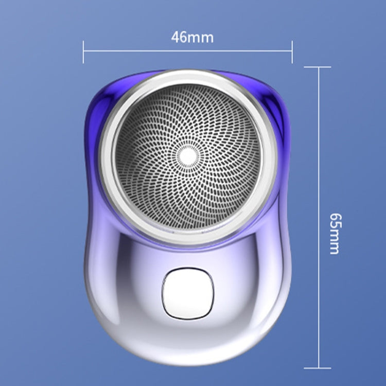 Three-Ring Knife Mesh Electric Men Shaver Travel Portable Mini Shaver, Color: Gradient Blue