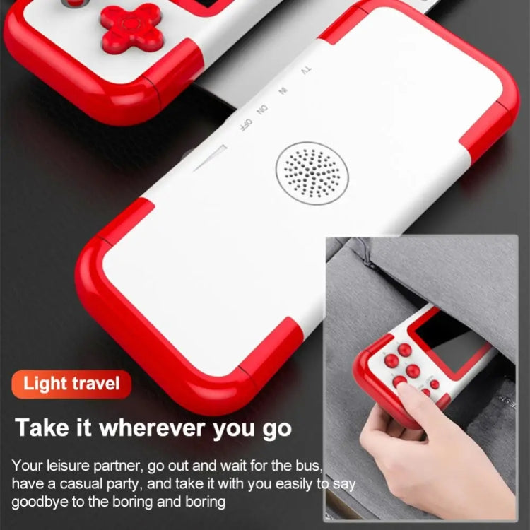 A12 3.0-Inch HD Colorful Screen Retro Handheld Game Console With 666 Built-In Games, Model: Double Red Blue