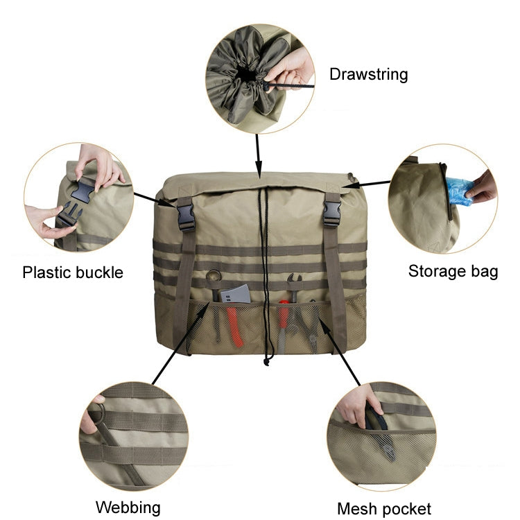 Outdoor Camping Off-road Vehicle Spare Tire Tool Miscellaneous Storage Bag, Color: Black