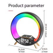 S528 Multifunctional Wireless Charging Bluetooth Speaker with RGB Light & White Noise & Simulated Sunrise(White)