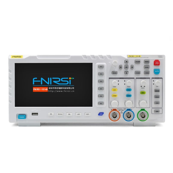 FNIRSI 2 In 1 Dual-Channel 100M Bandwidth Digital Oscilloscope 1GS Sampling Signal Generator, EU Plug 1014D