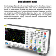 FNIRSI 2 In 1 Dual-Channel 100M Bandwidth Digital Oscilloscope 1GS Sampling Signal Generator, EU Plug 1014D