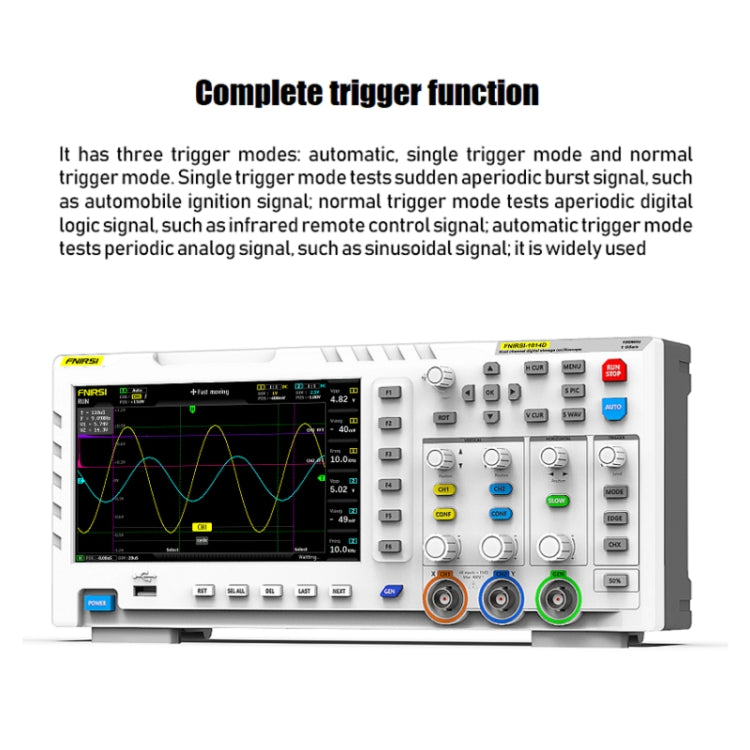 FNIRSI 2 In 1 Dual-Channel 100M Bandwidth Digital Oscilloscope 1GS Sampling Signal Generator, EU Plug 1014D